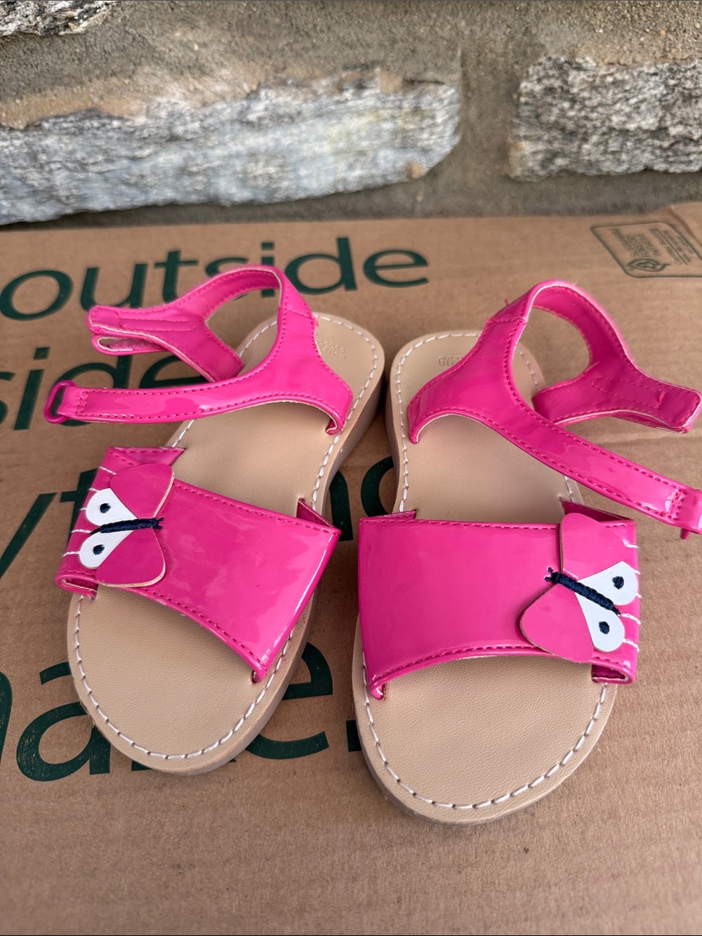 Gymboree Girls' Pink Butterfly Accent Sandals